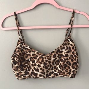 Forever 21 - cheetah print cropped tank top